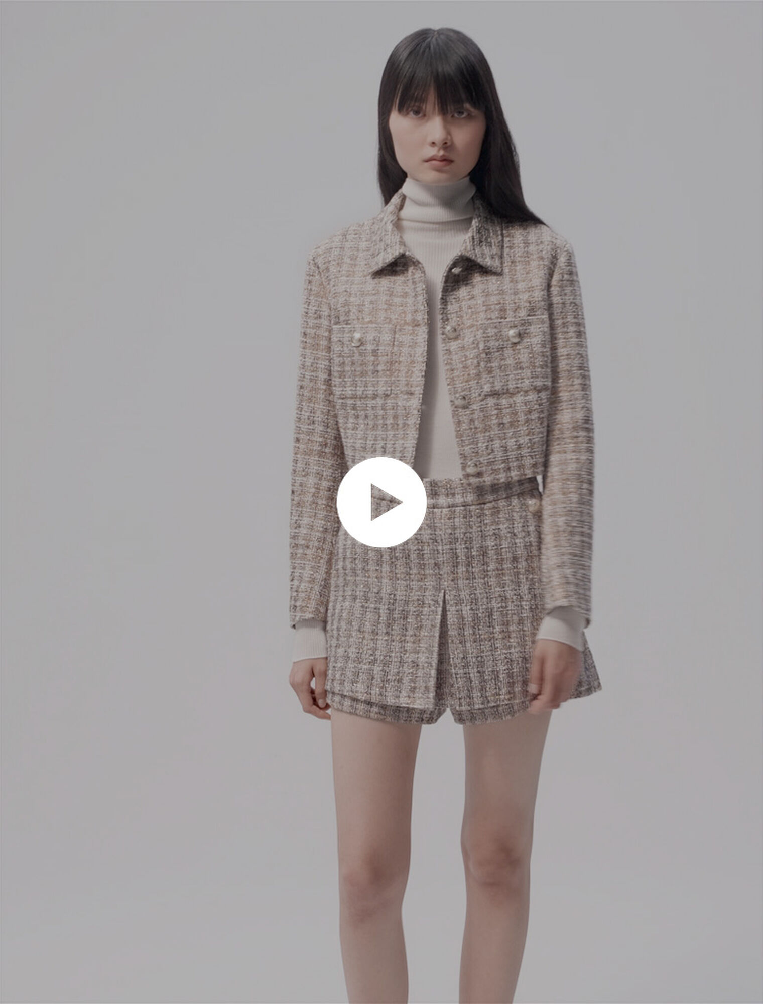 Veste courte en tweed