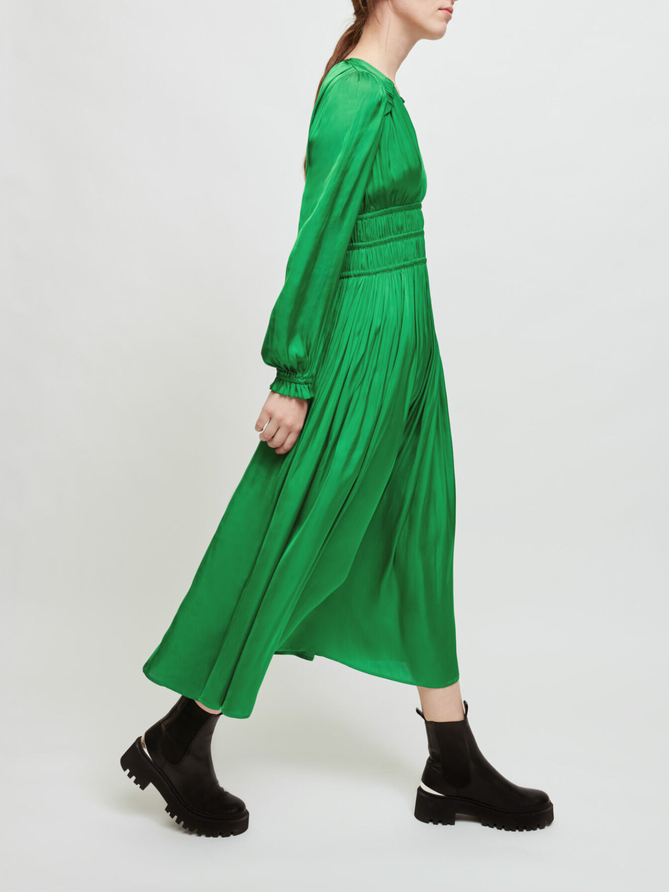 Robe longue maje verte sales