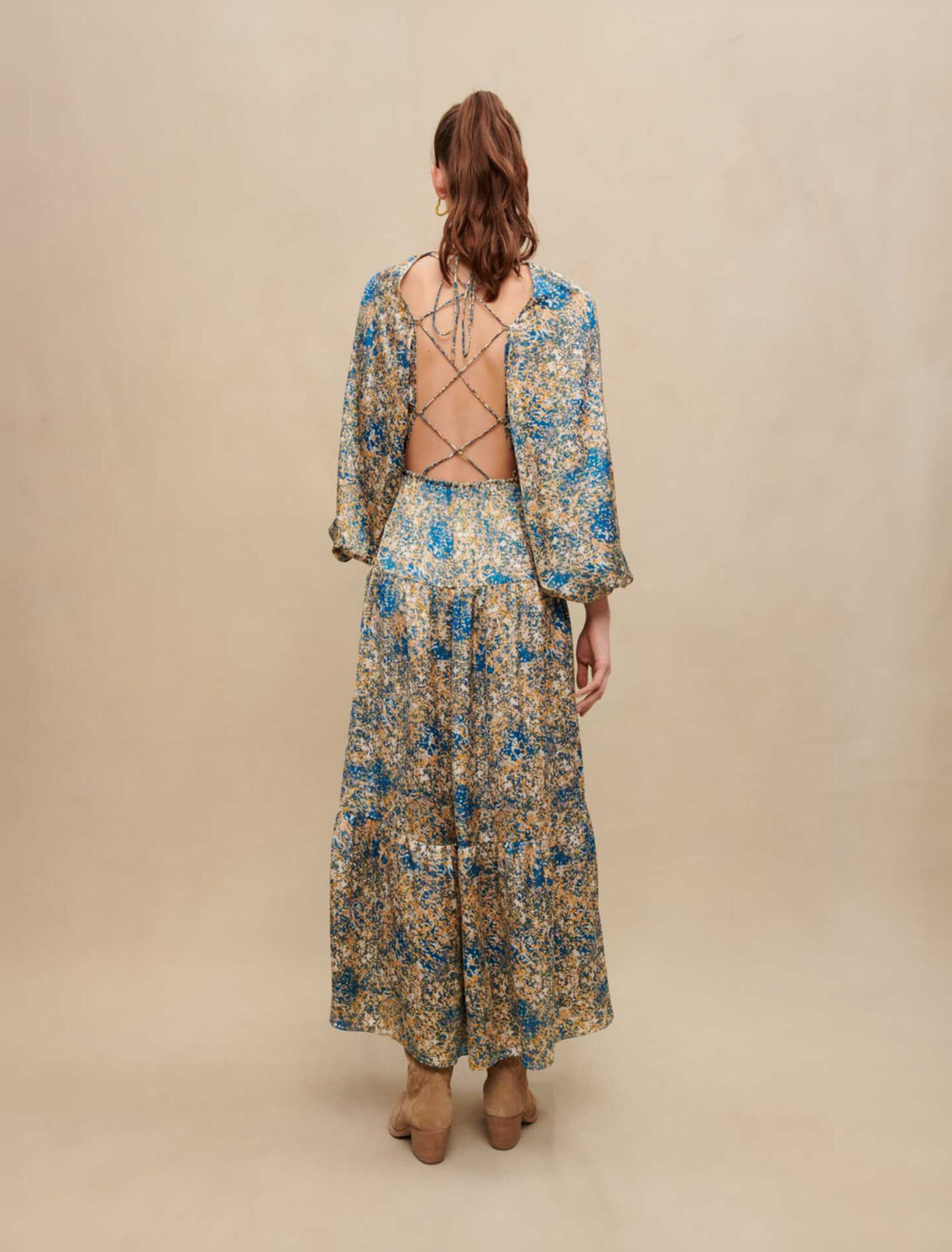 Robe longue imprimée