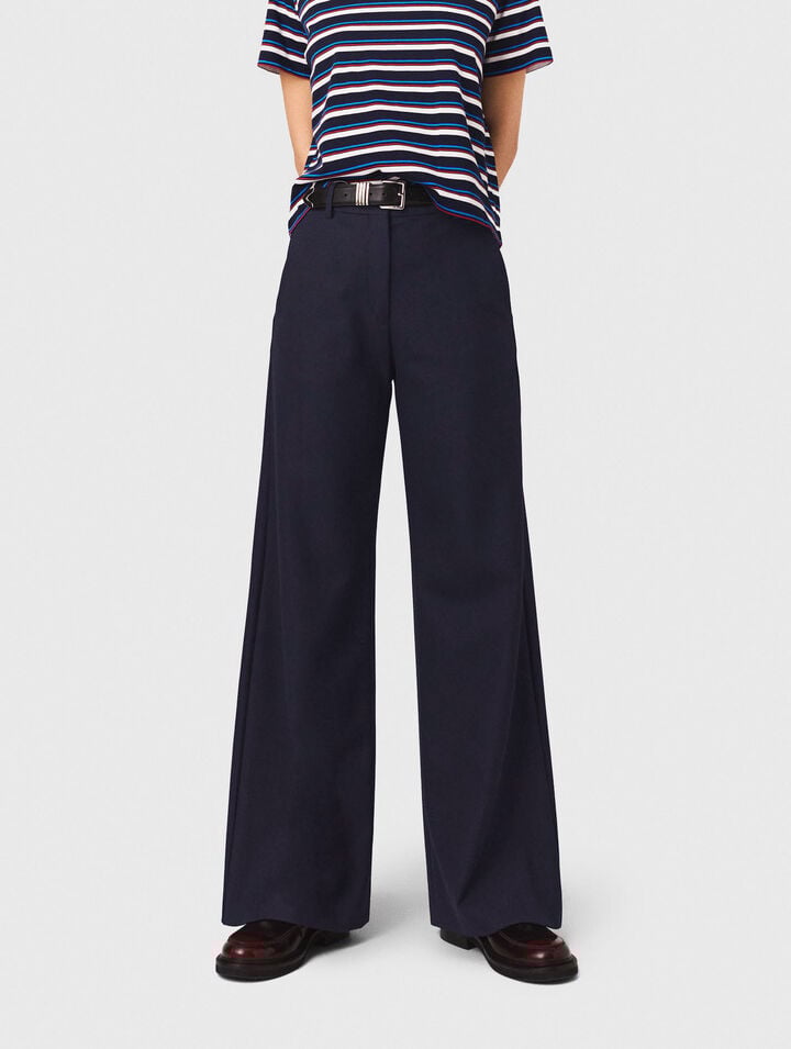 Pantalon de tailleur avec pli