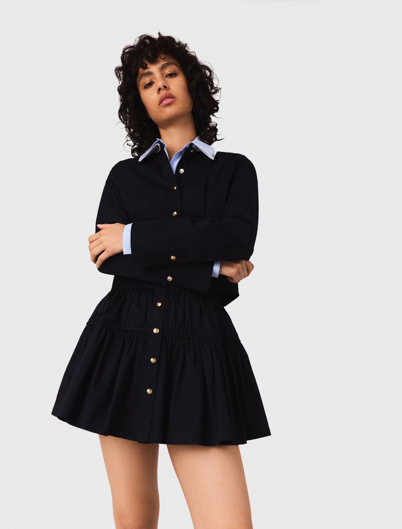 Jupe courte à taille élastique