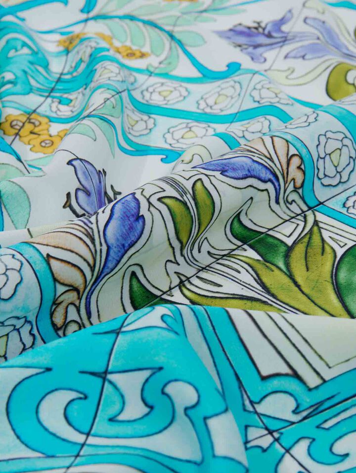 Foulard en soie imprimé Mozaïque