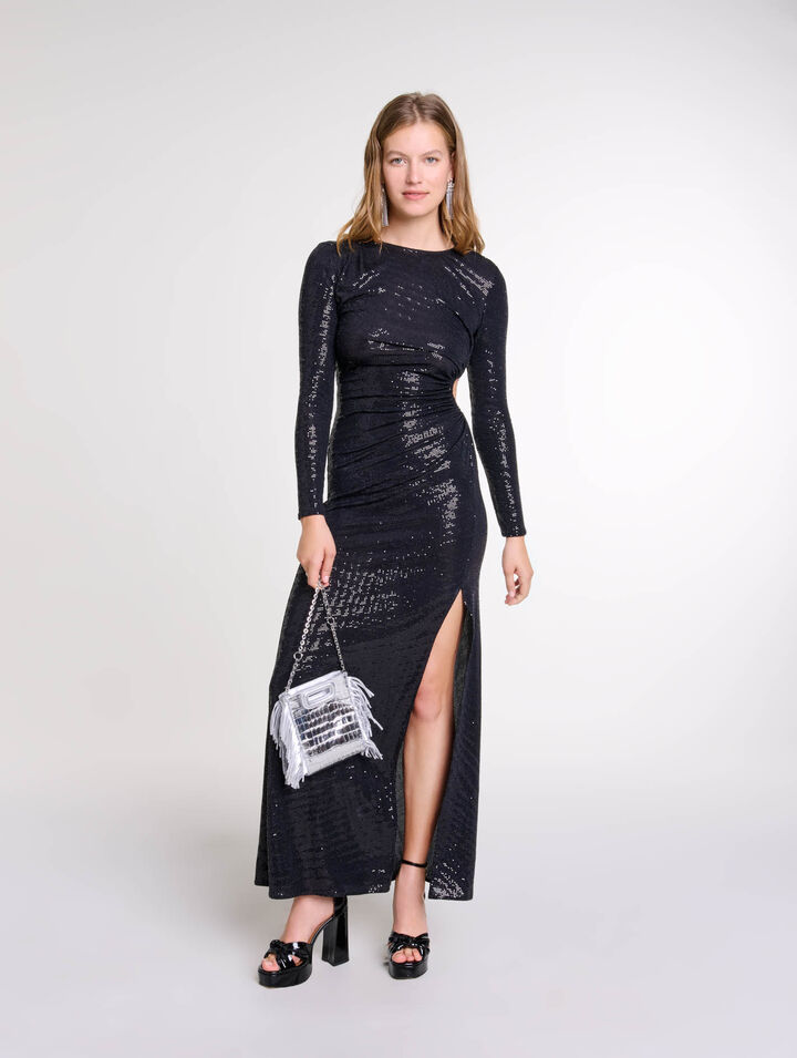 Robe longue pailletée