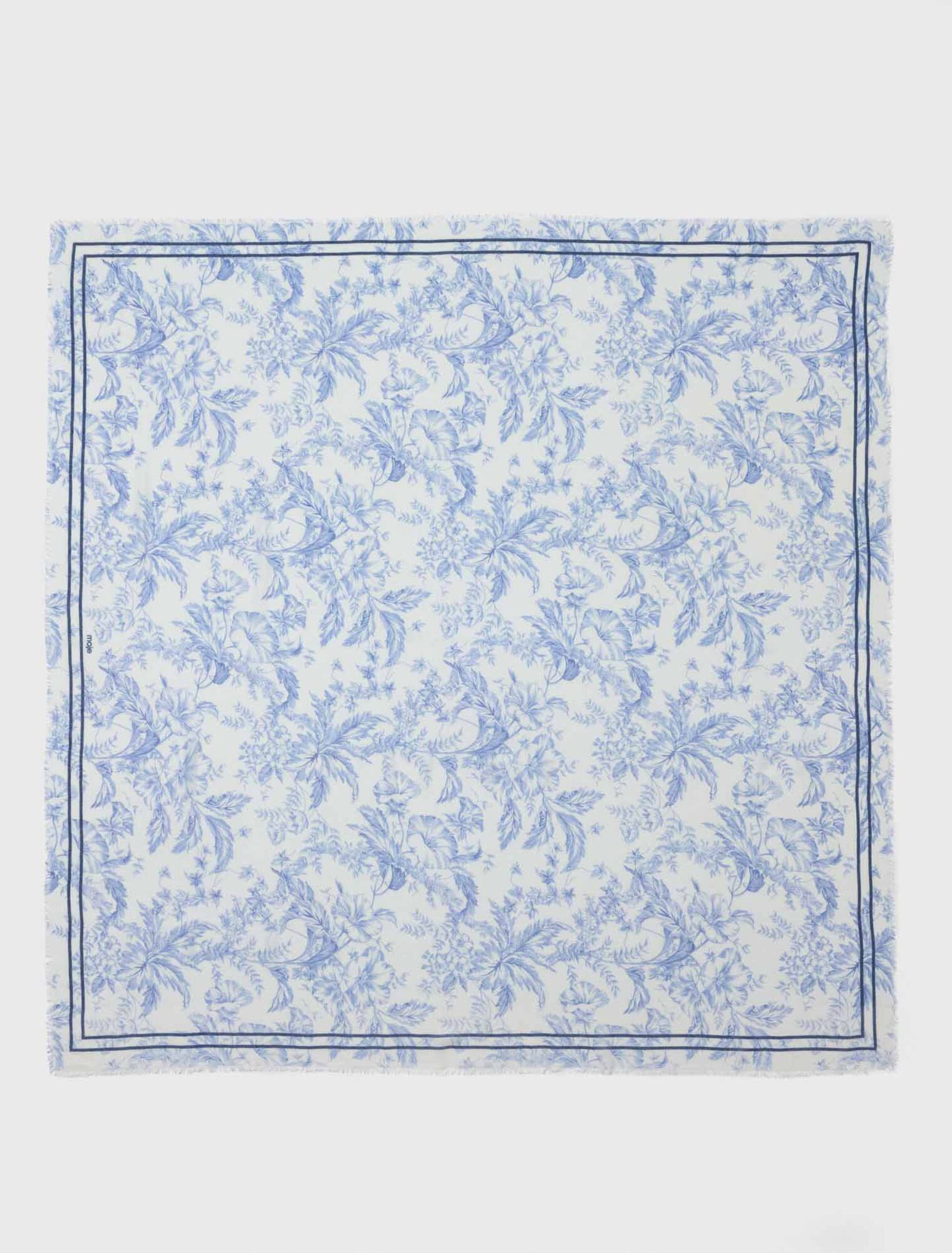 Ch&acirc;le en mix laine imprim&eacute; fleurs