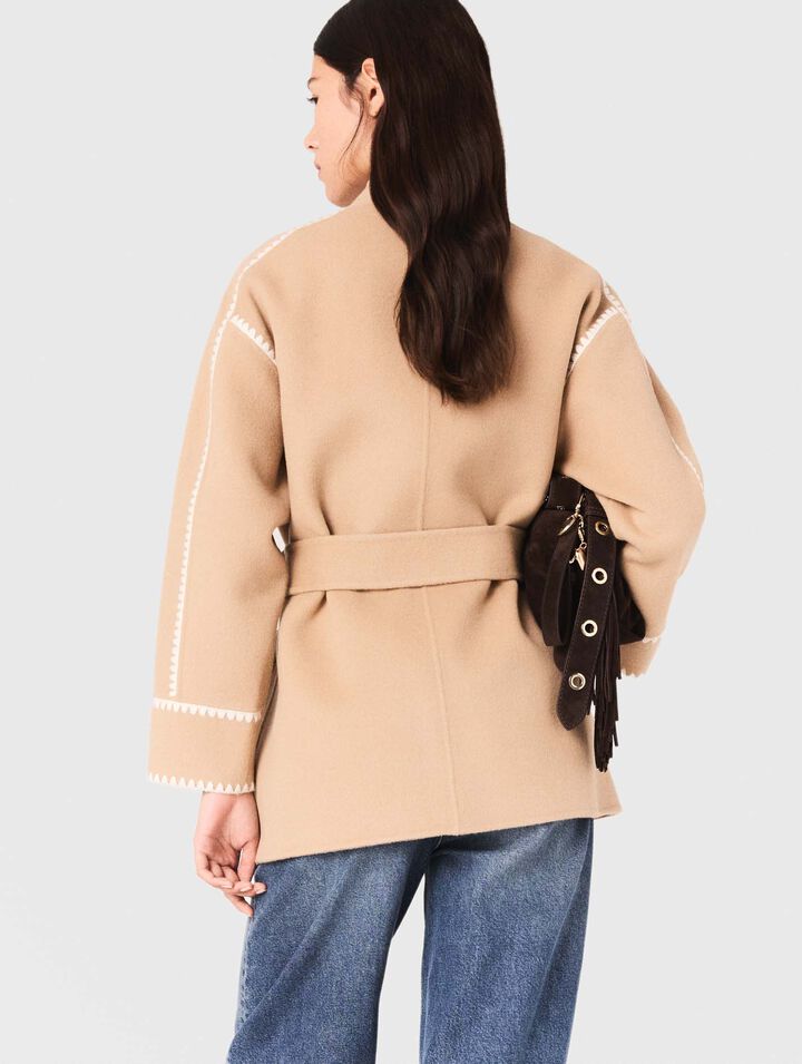 Manteau court double face