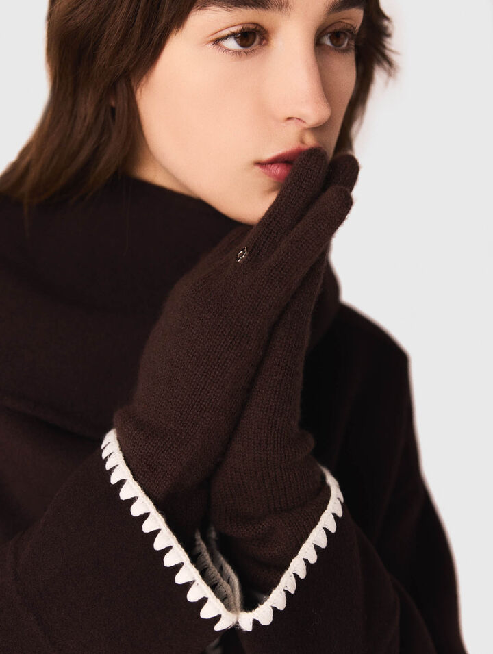 Gants longs en laine et cachemire