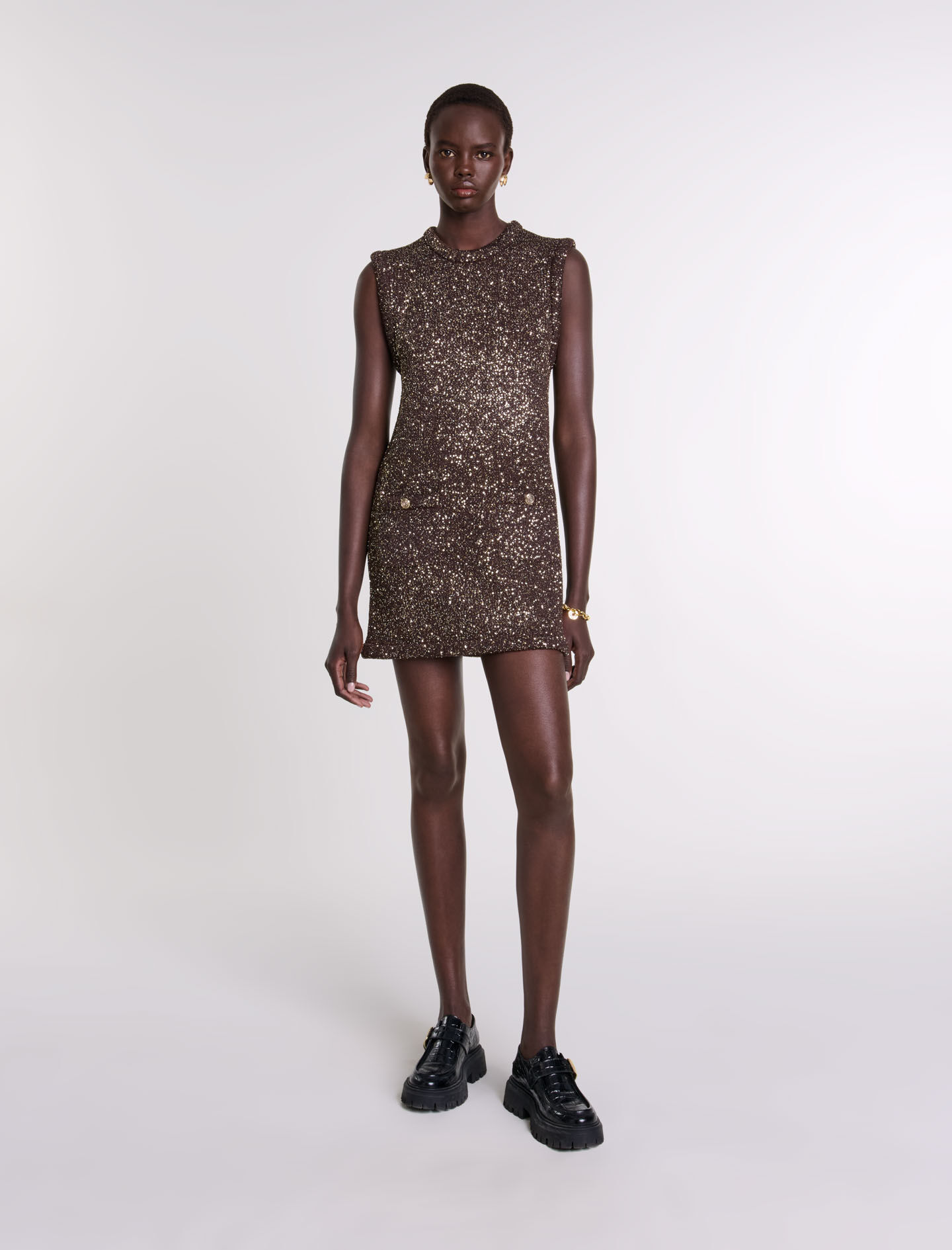 Robe courte a sequins Robes courtes Maje
