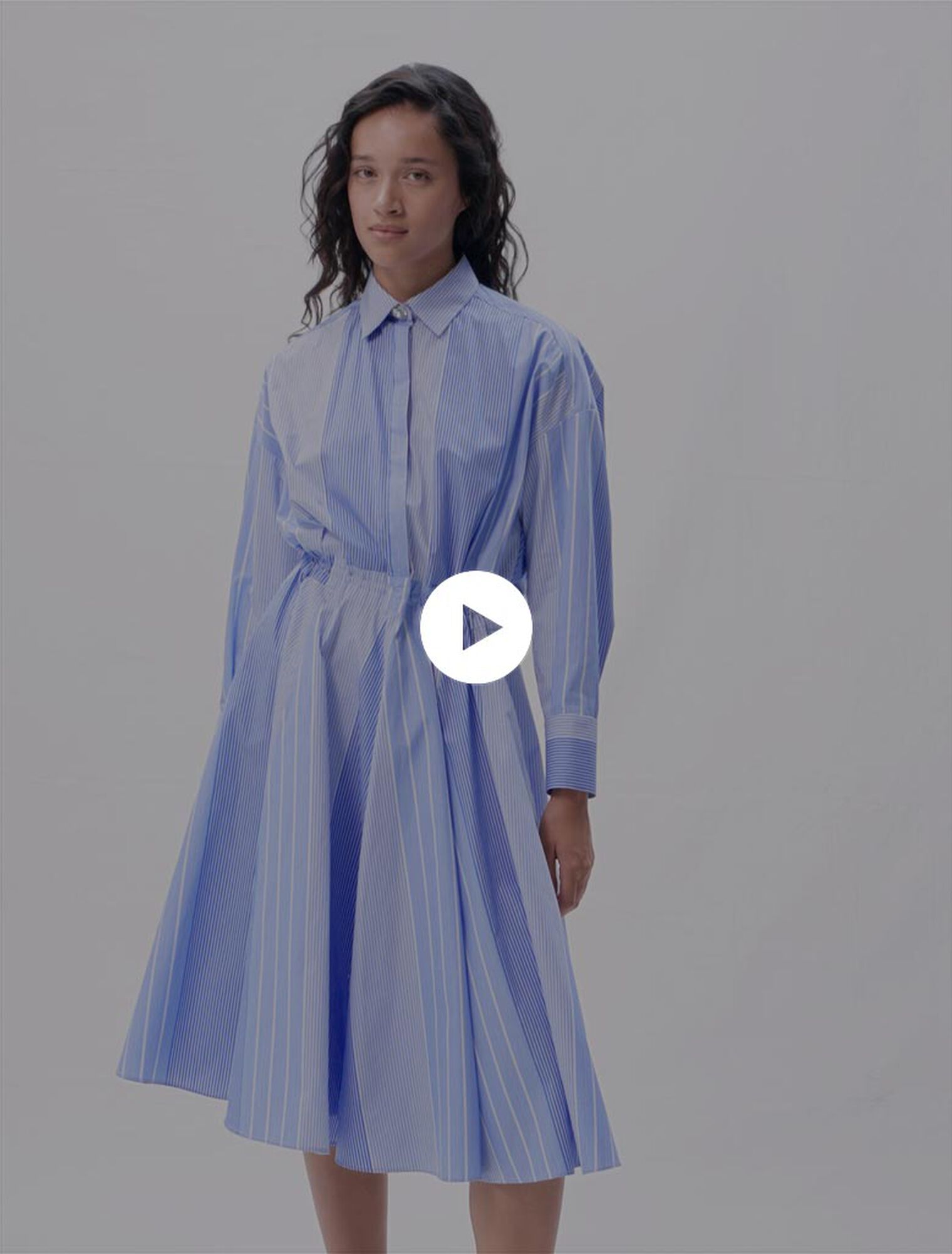 Robe longue loose à rayures 