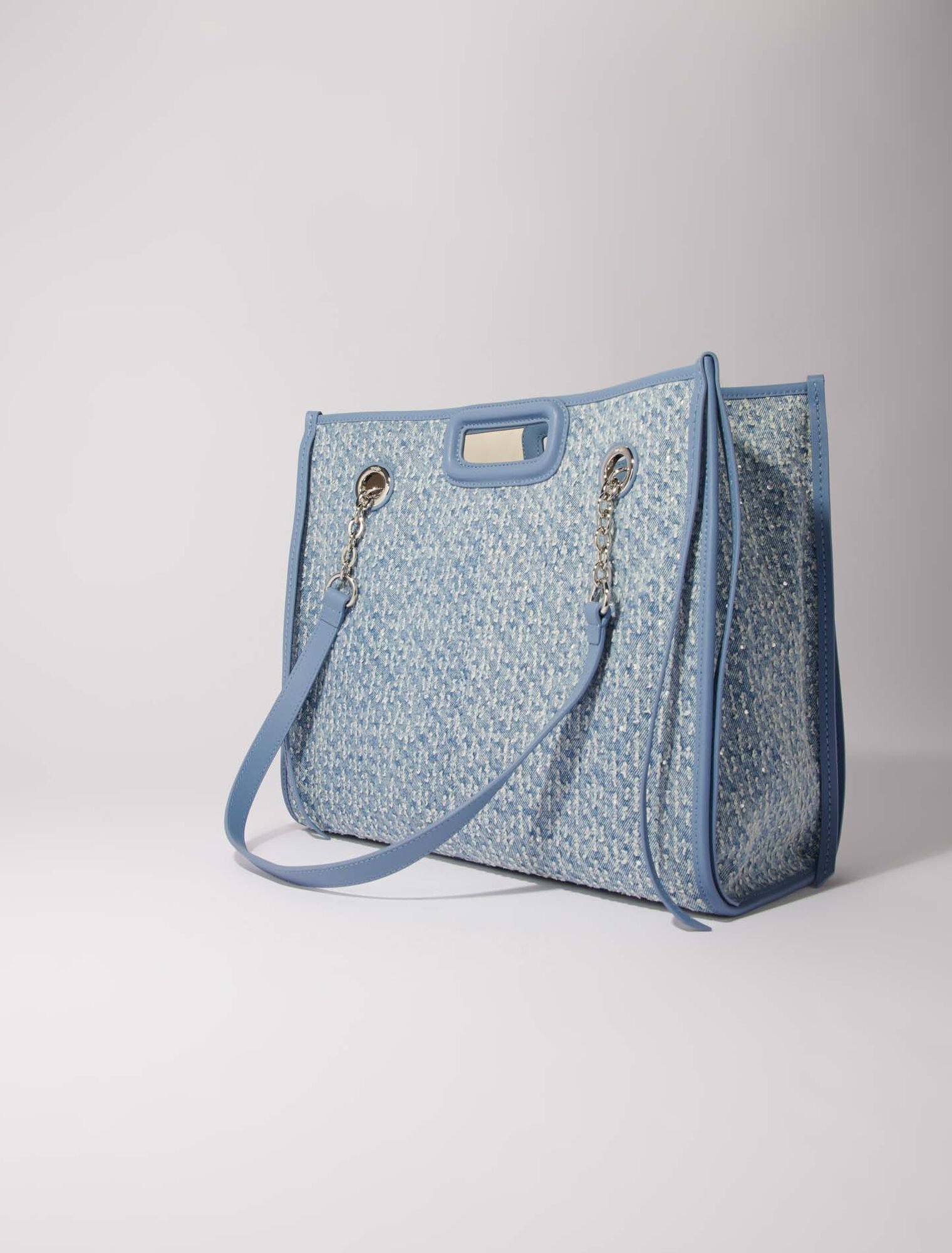Cabas en toile denim et strass