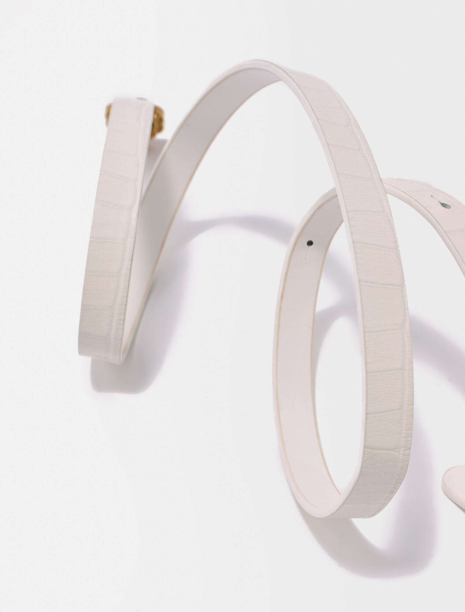 Ceinture en cuir blanche