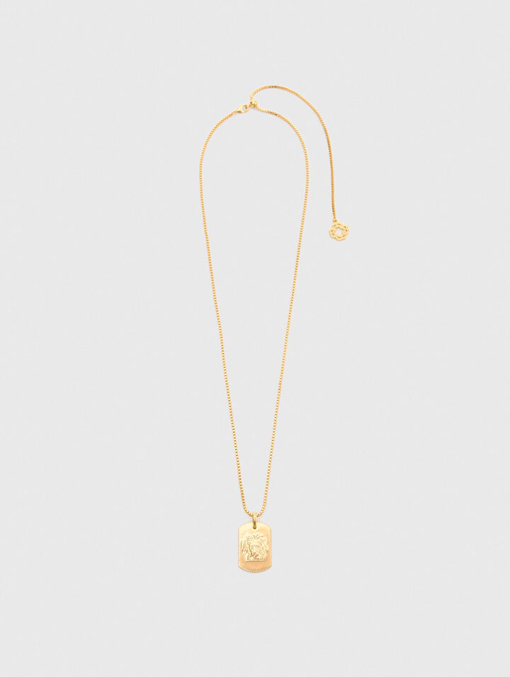 Collier plaque signe du zodiaque