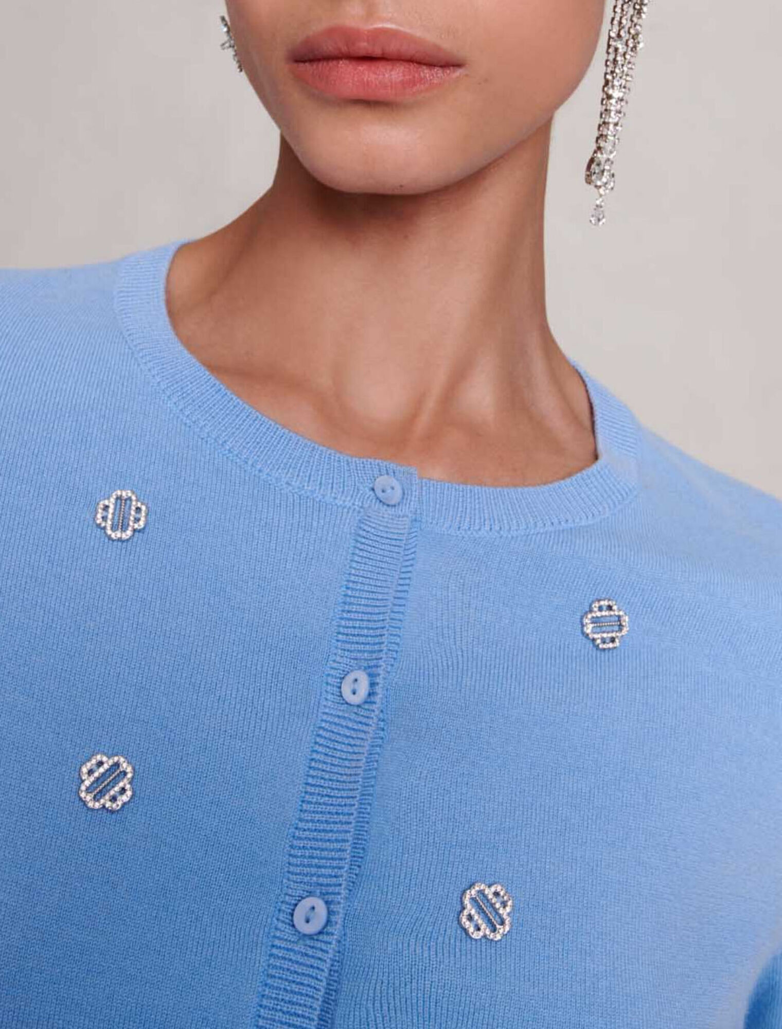 Cardigan orné de détails Clovers