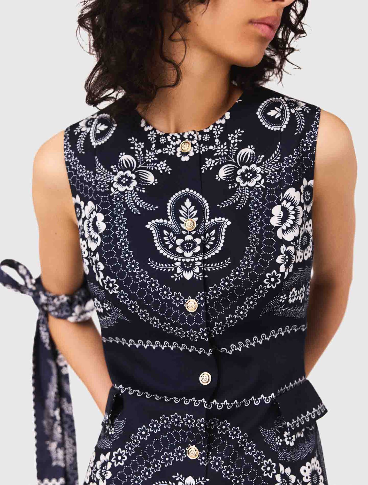 Robe droite imprimée