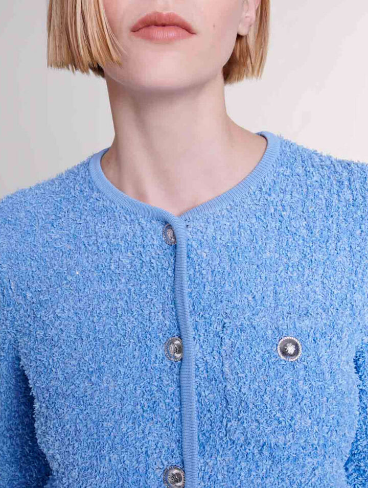 Cardigan en maille et sequins