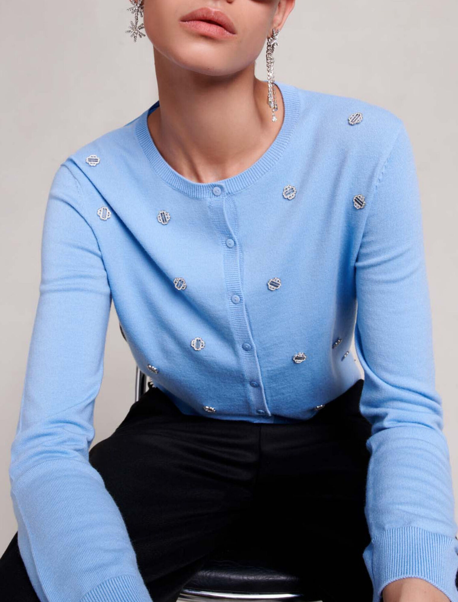 Cardigan orné de détails Clovers