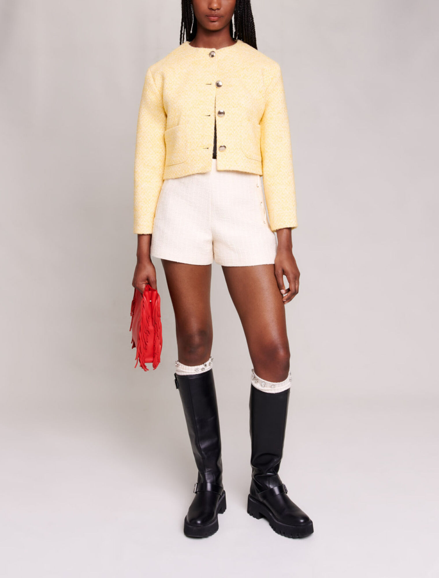Veste courte en tweed