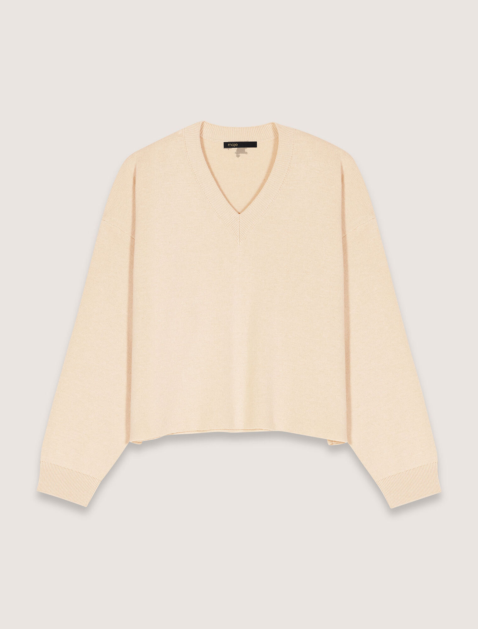 Pull col V en laine melangée