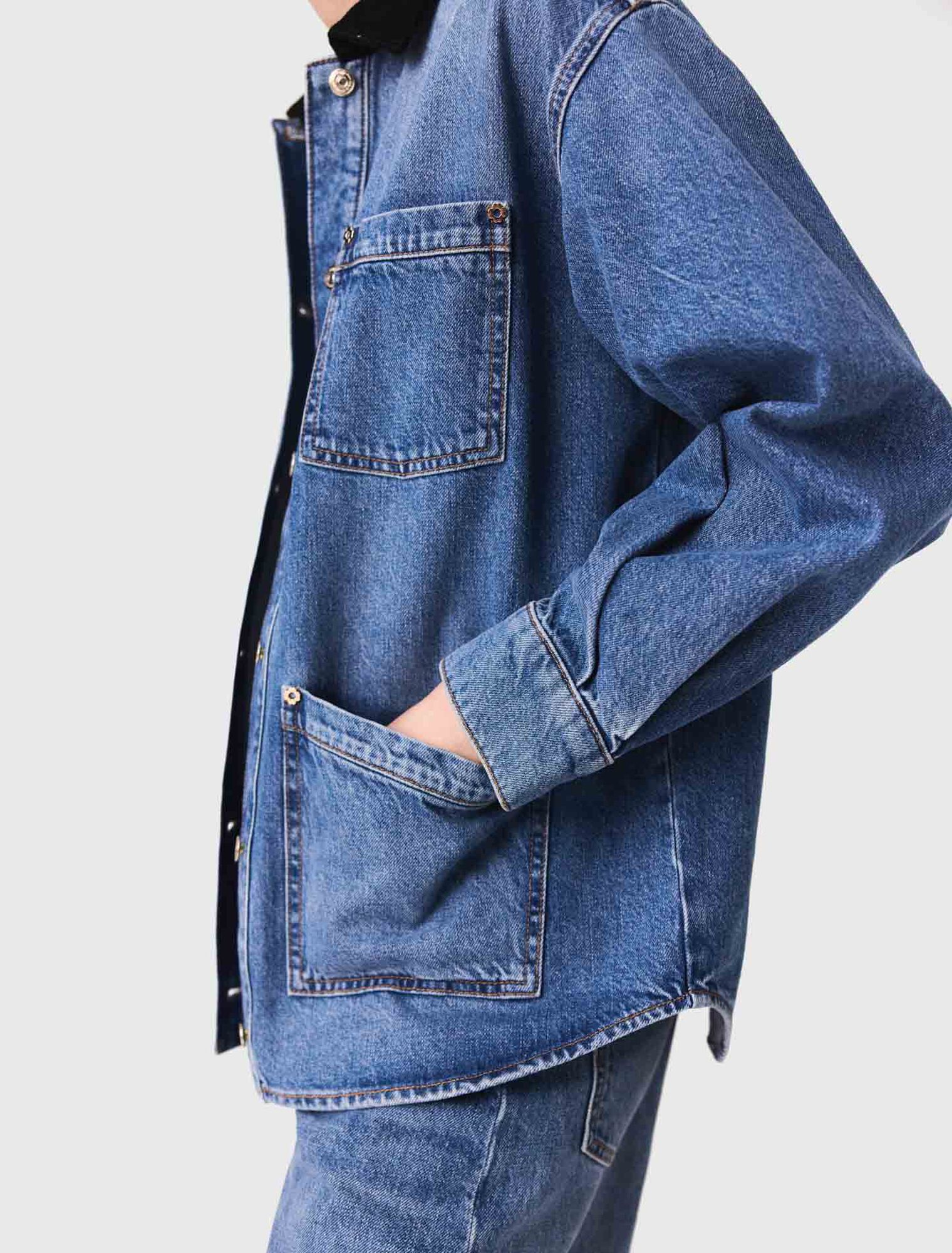 Veste en jean délavé