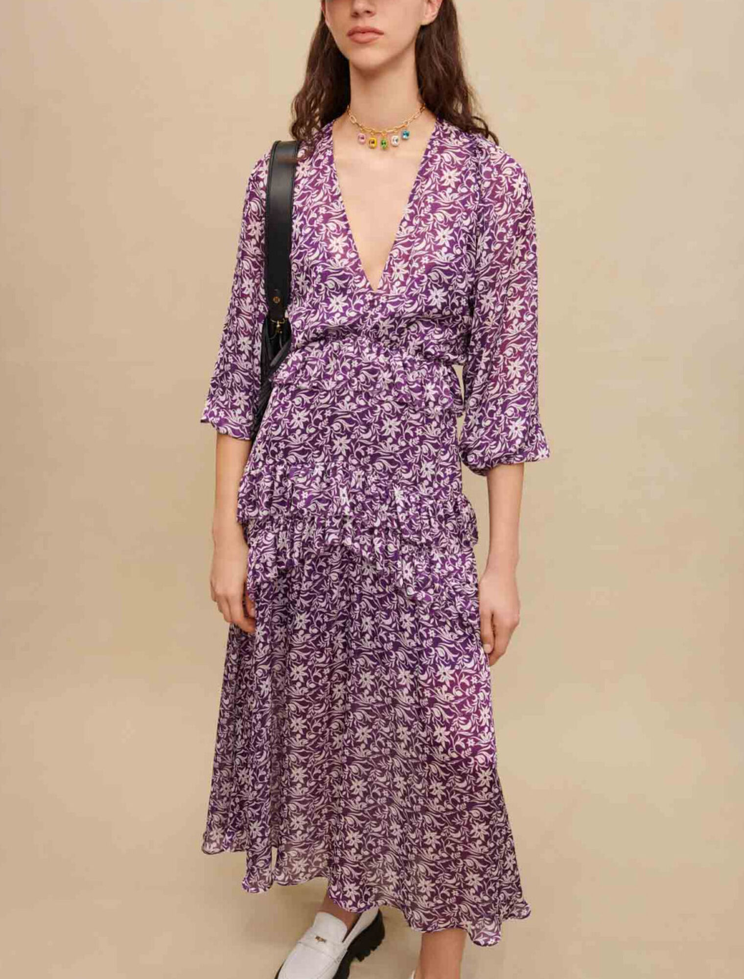Robe longue imprimé fleuri