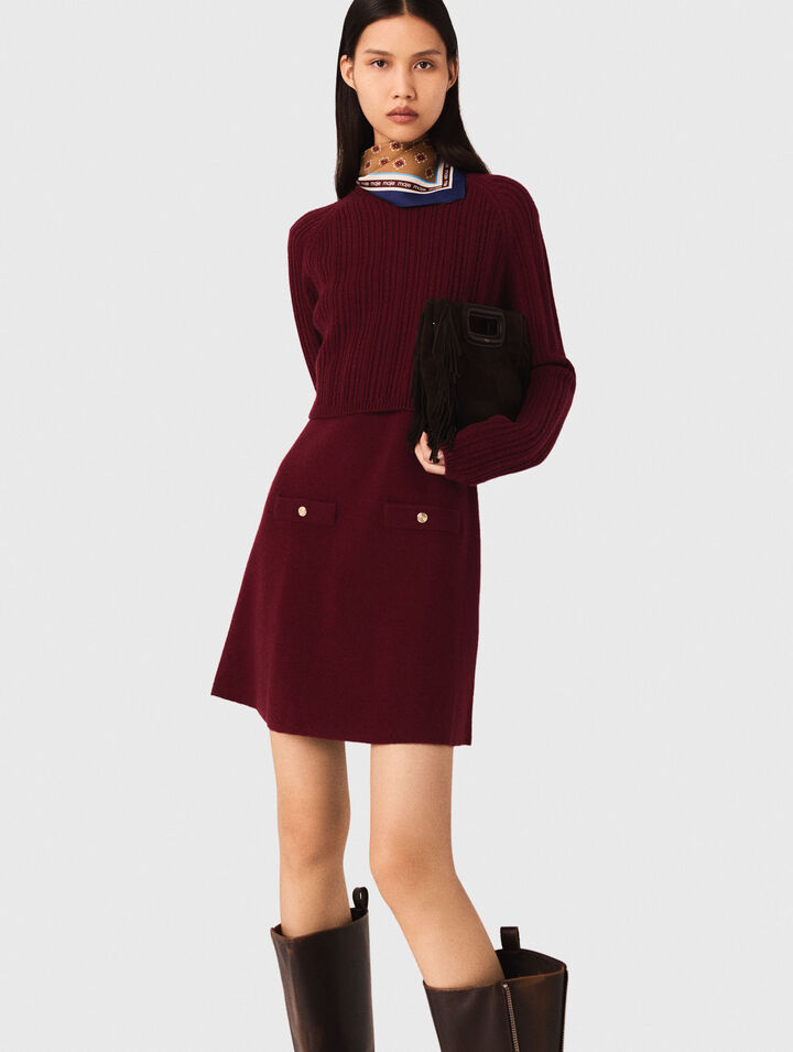 Robe en maille avec pull amovible