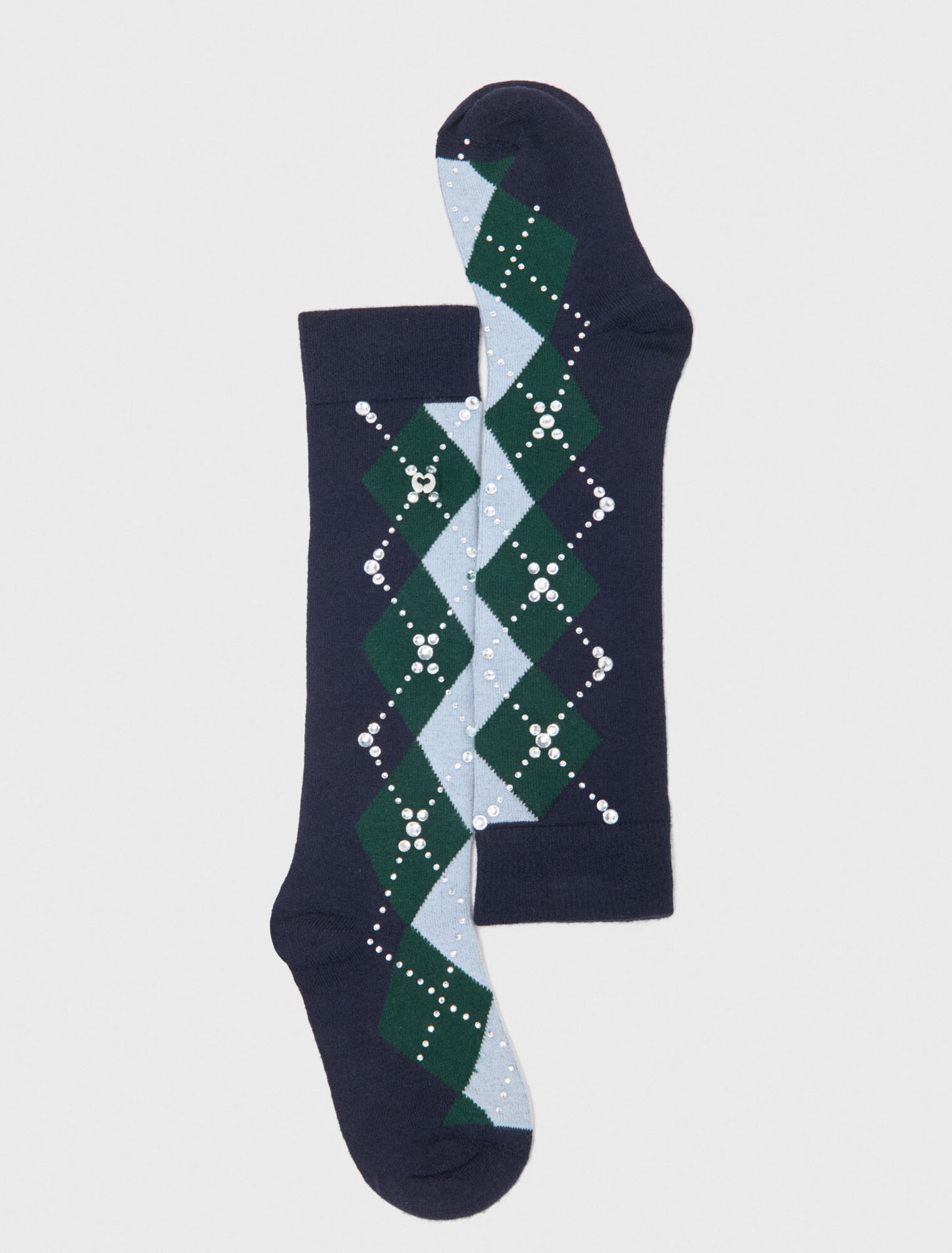 Chaussettes hautes argyle en laine