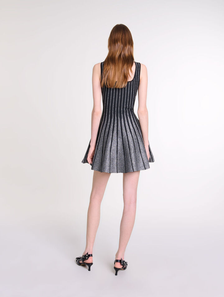 Robe courte en maille jacquard