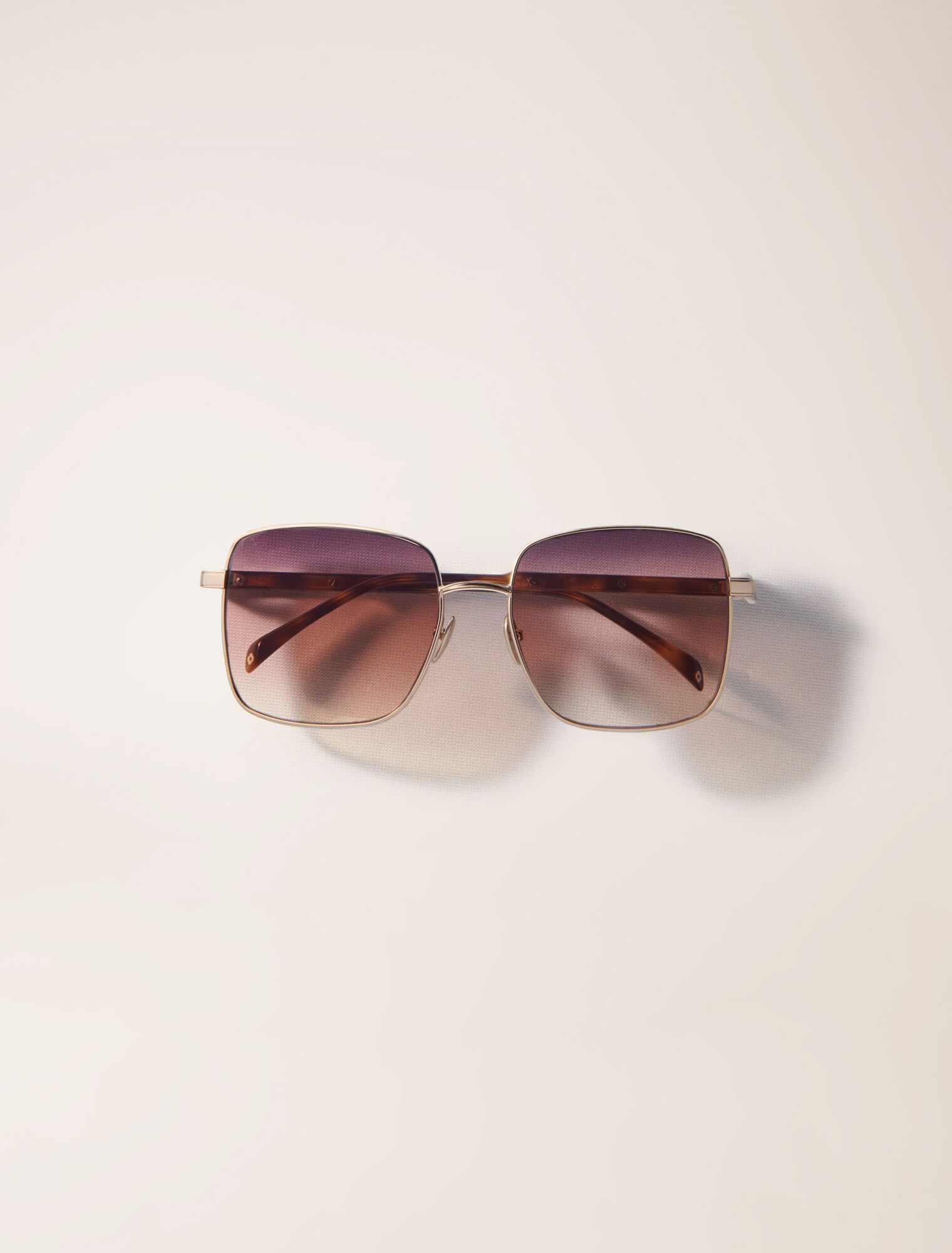Lunettes rectangle en mix métal