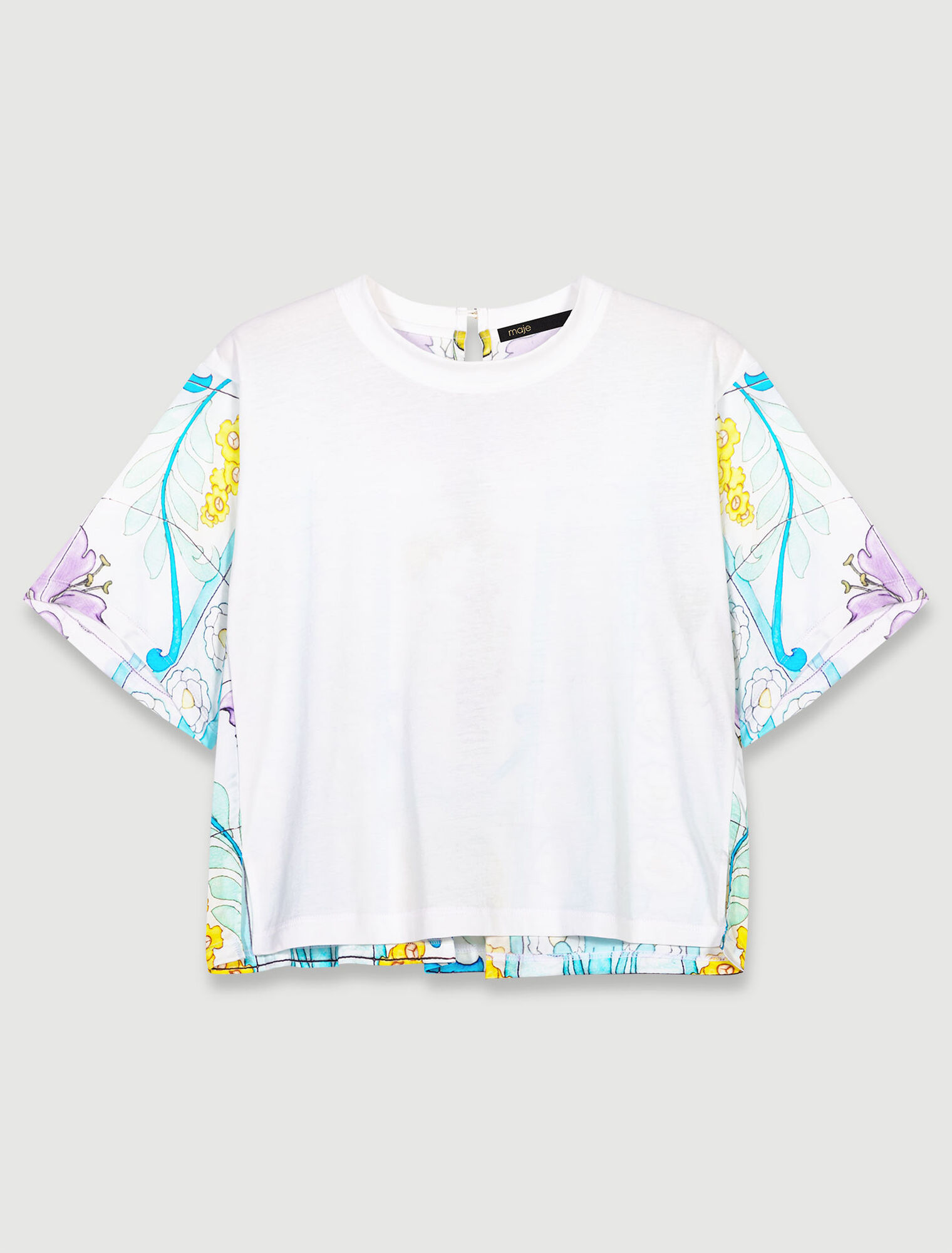 Tee-shirt bi-matière imprimé