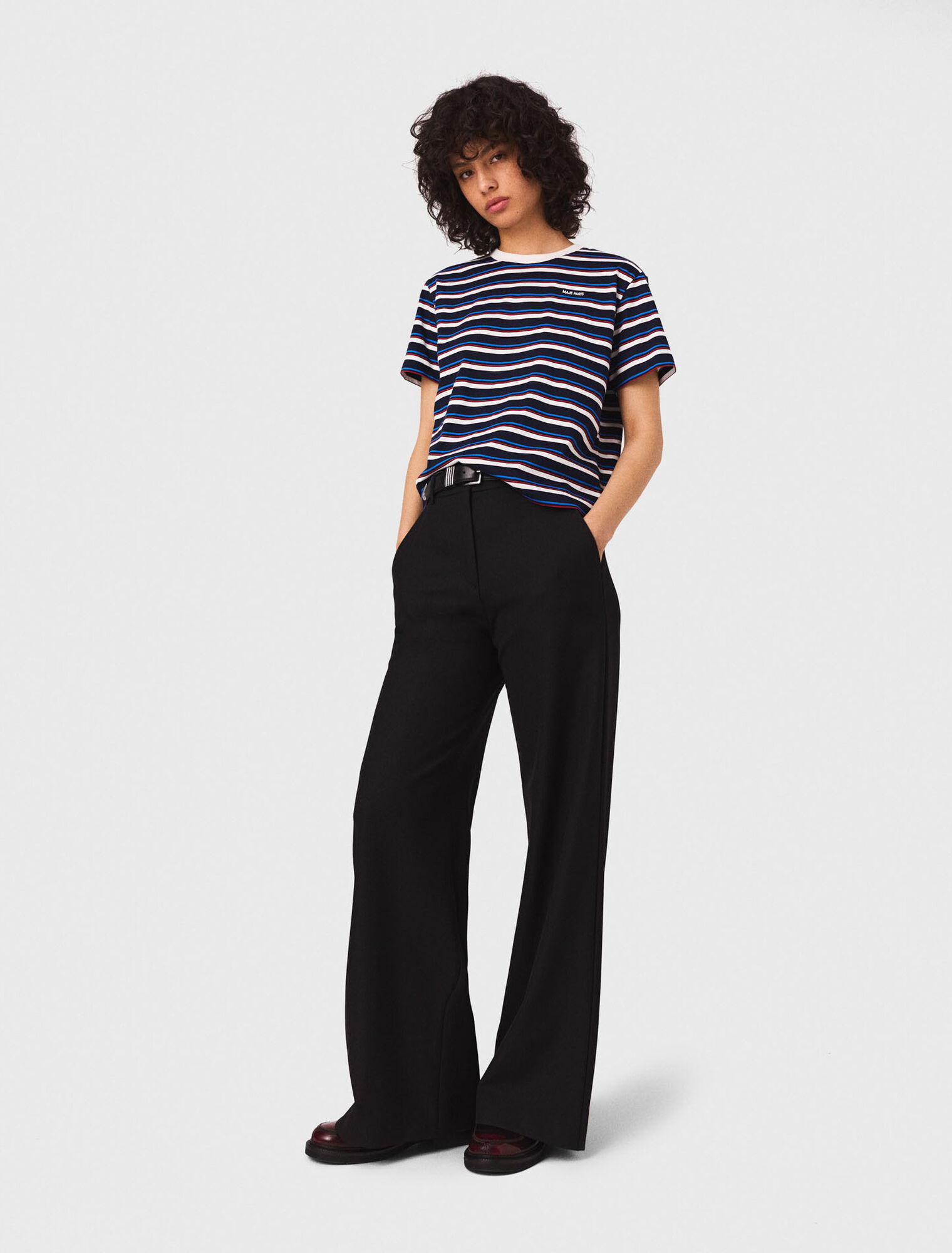 Pantalon de tailleur avec pli
