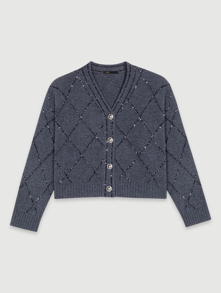 Gilet en maille à sequins