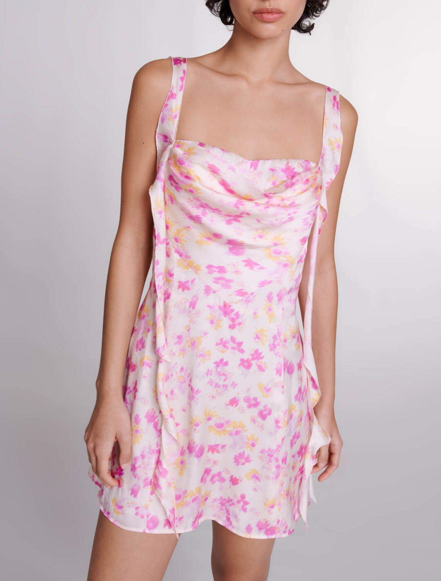 Robe courte à imprimé fleuri