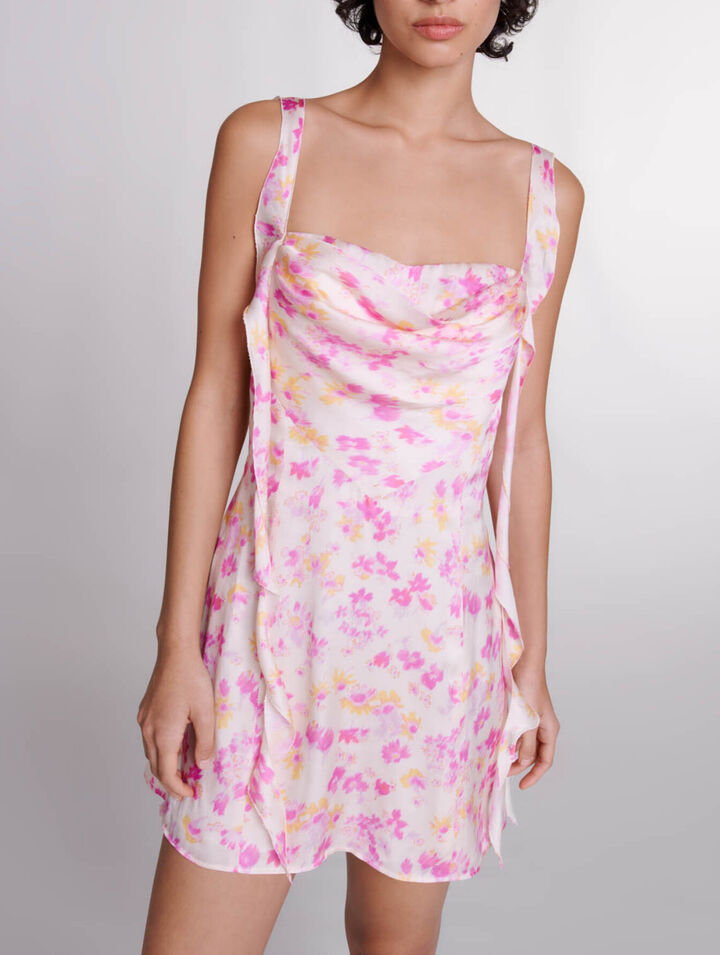 Robe courte à imprimé fleuri