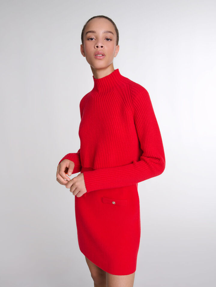 Robe courte 2-en-1 en maille