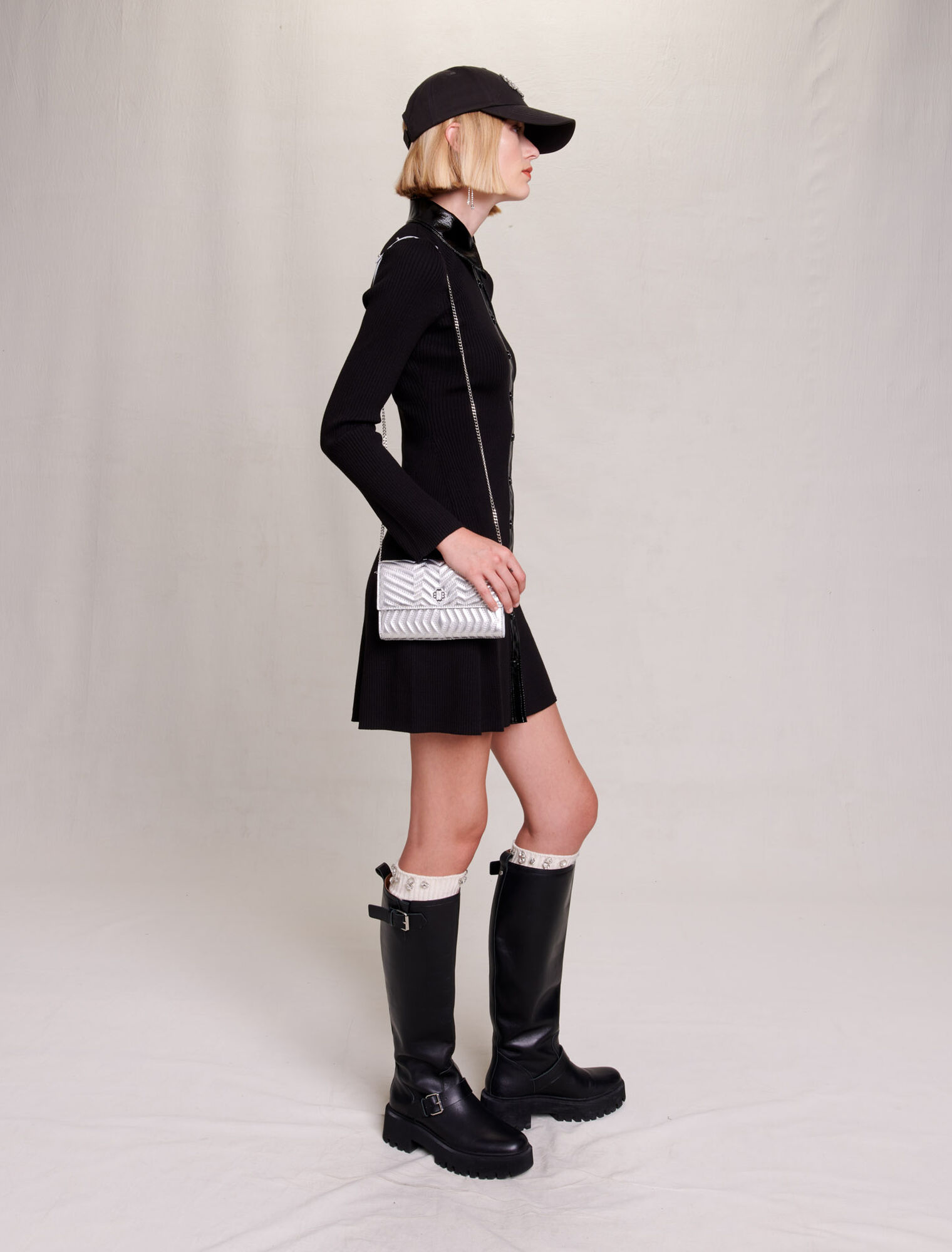 Robe courte en maille