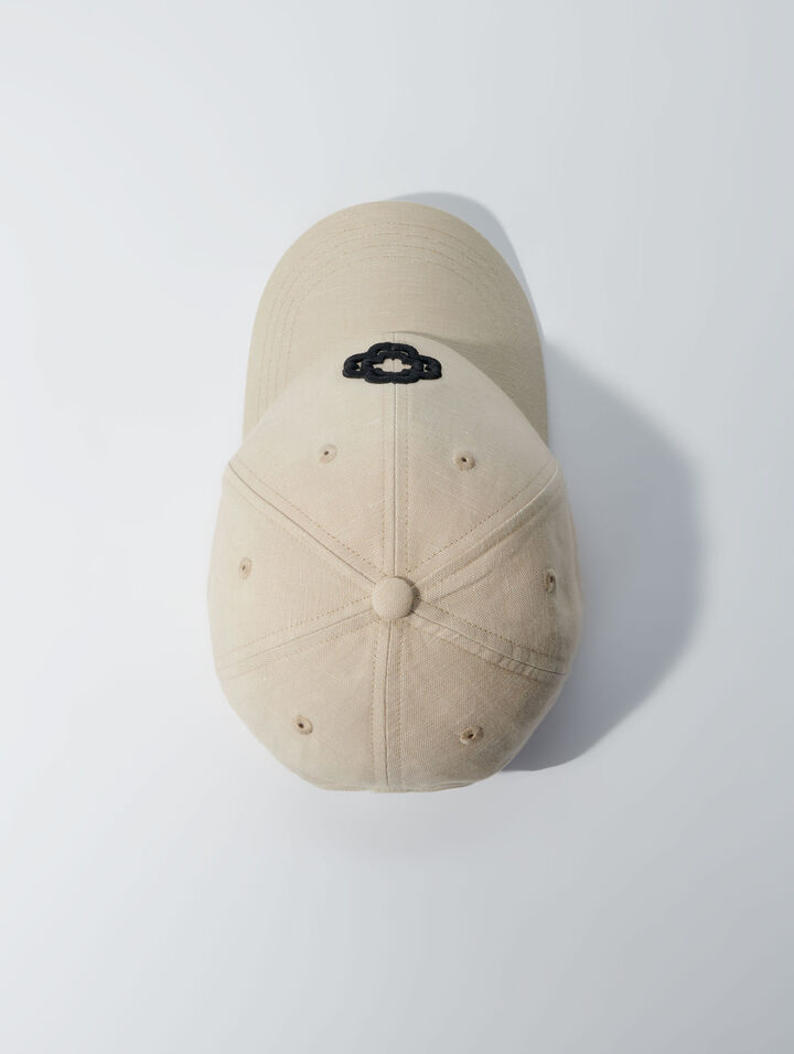 Casquette en lin et coton