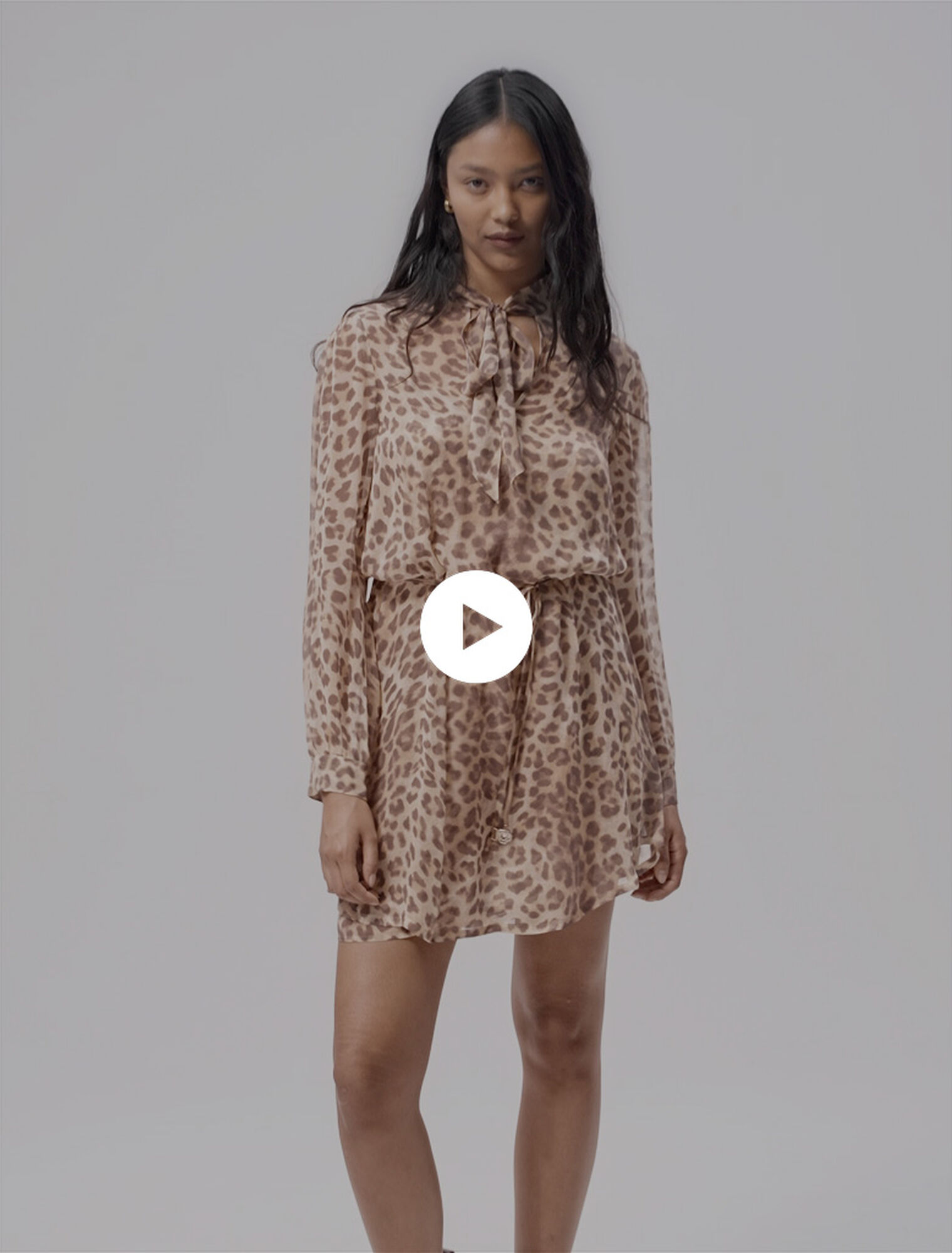 Robe courte imprimé léopard