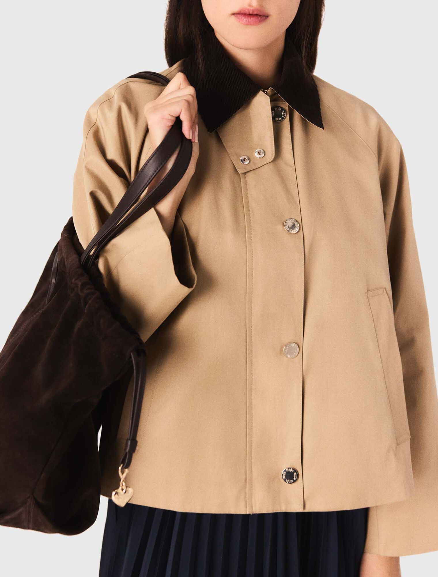 Sac M tote en cuir suède