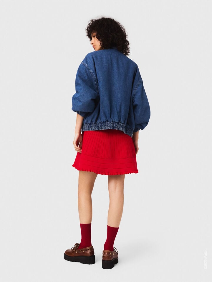 Veste denim oversize brodé