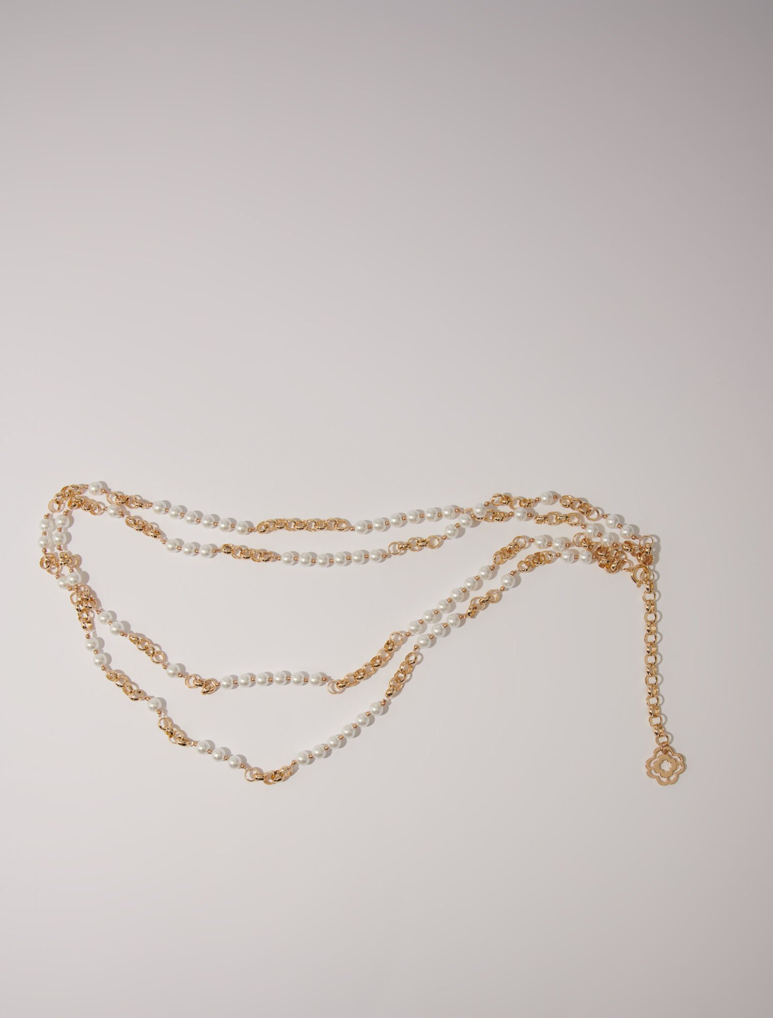 Ceinture en mix perles et métal