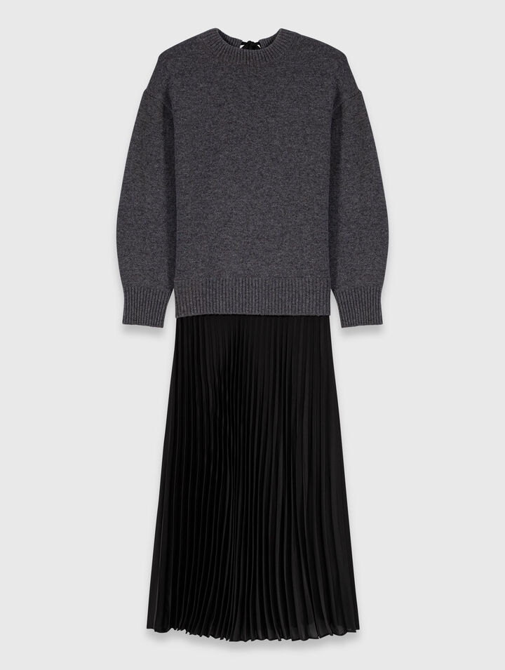 Robe longue bimatiere