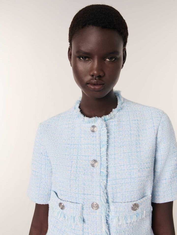 Veste courte en tweed