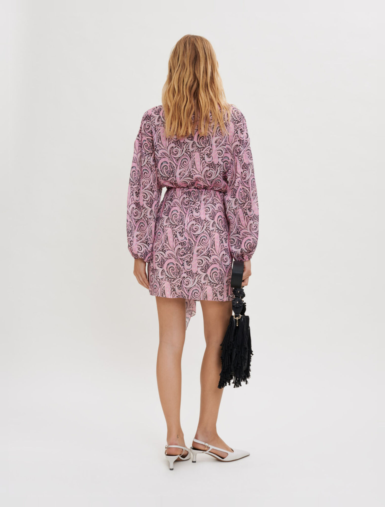 Robe asymétrique à imprimé Paisley
