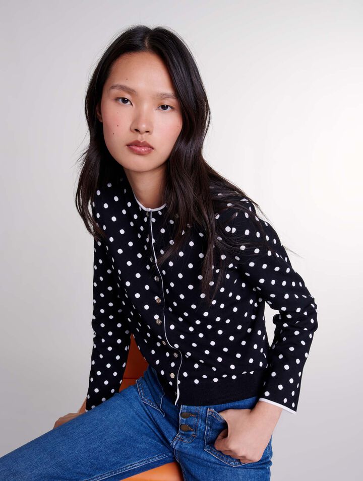 Cardigan en maille jacquard