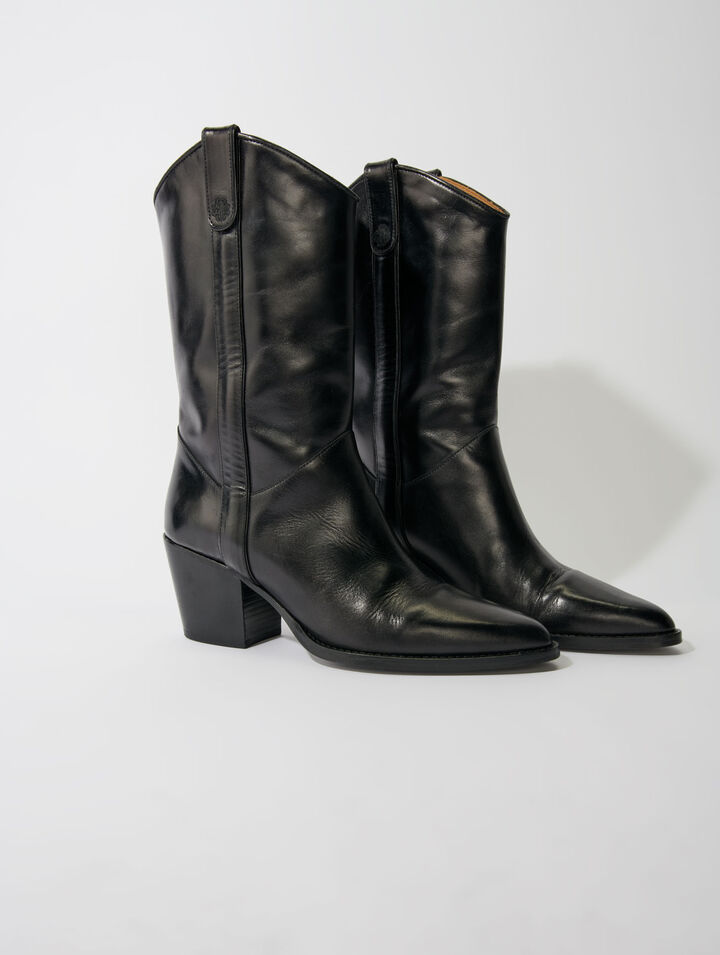 Bottes western en cuir