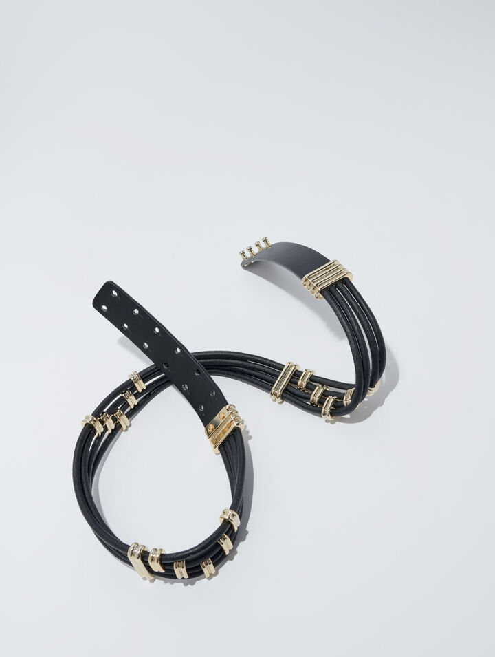 Ceinture mix métal et cuir
