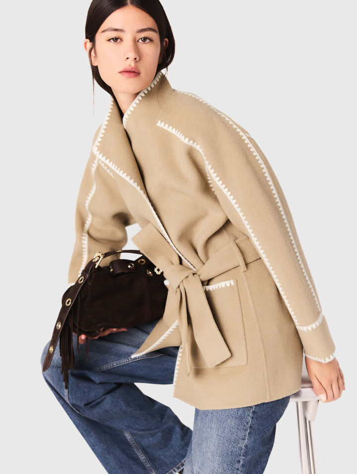 Manteau court double face
