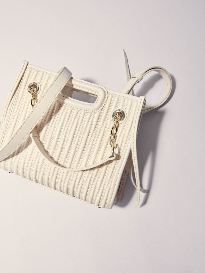 Mini cabas en cuir matelassé