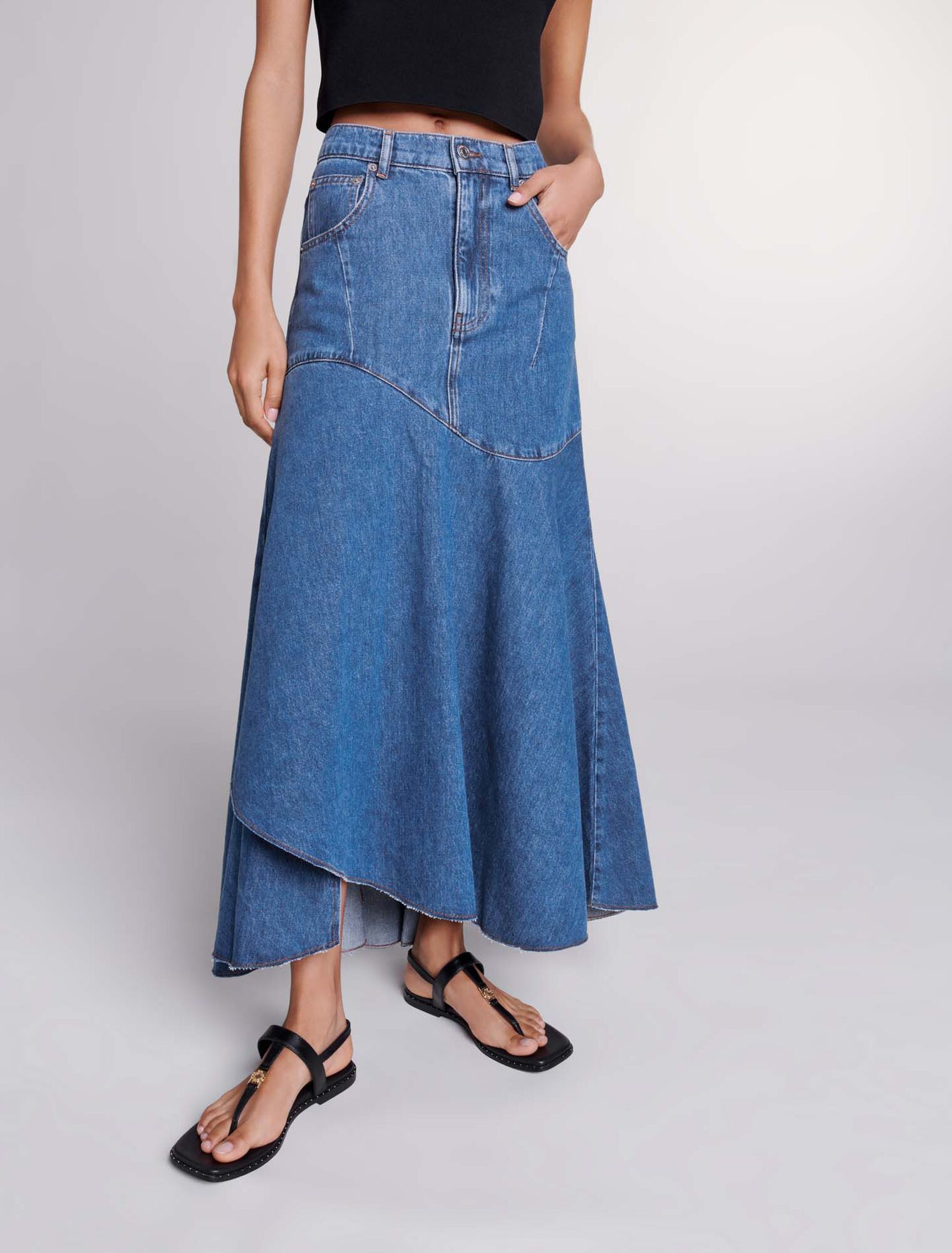 Jupe en denim asymétrique