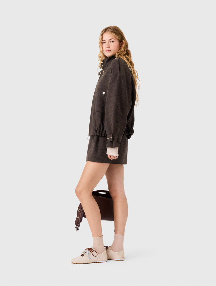 Blouson oversize en laine