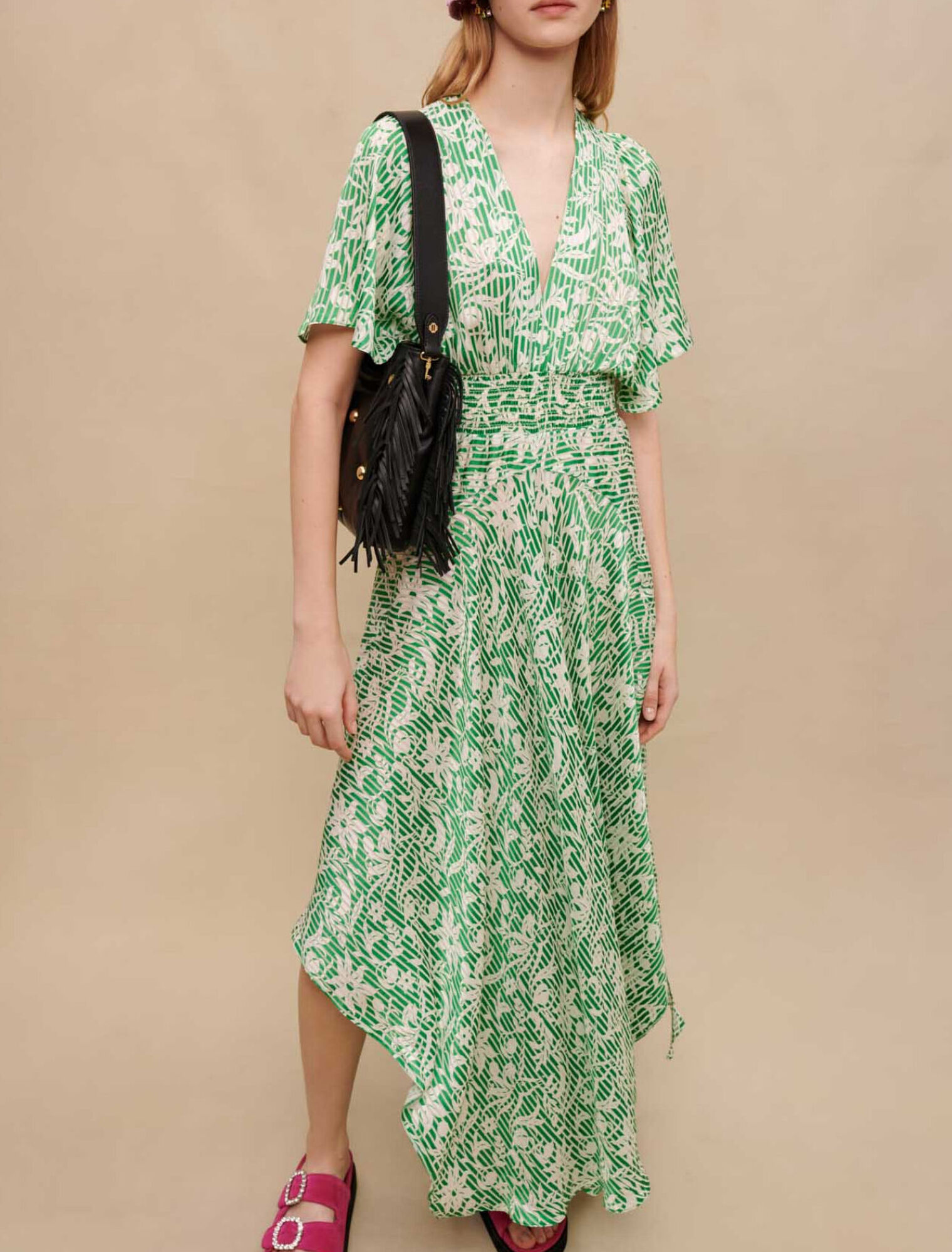 Robe longue asymétrique